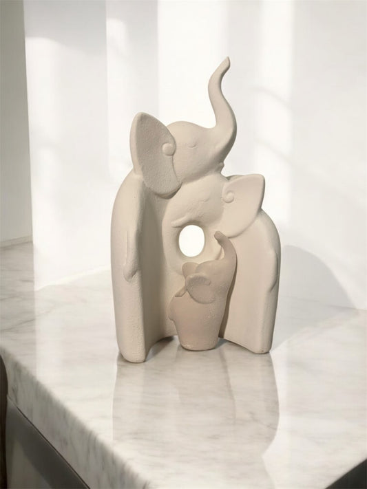Diffusore in porcellana - Famiglia elefanti