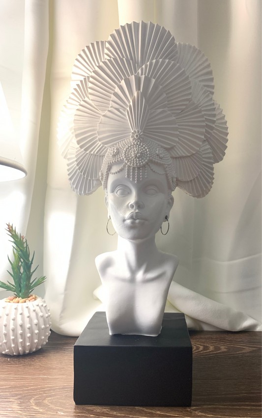 Busto in resina bianco